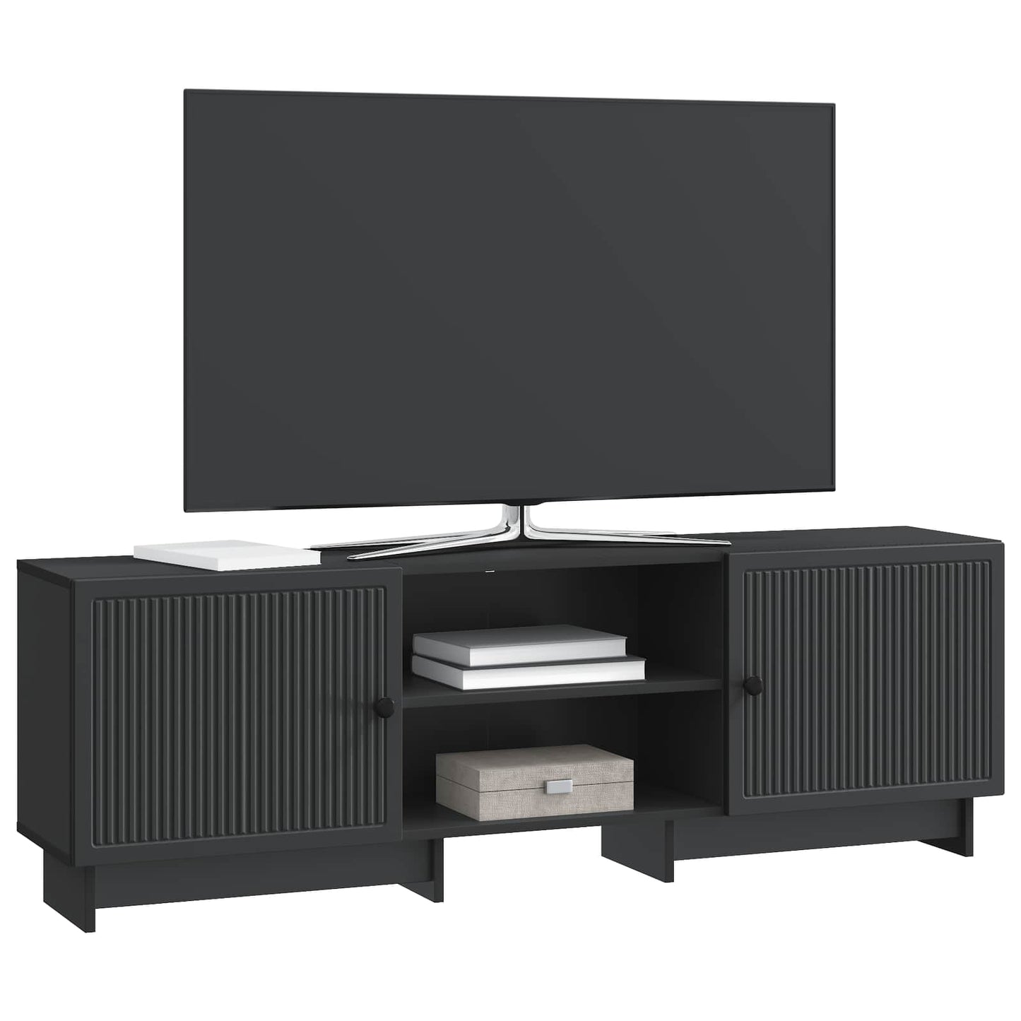 TV Cabinet 150 x 31 x 50 cm Black Engineered Wood