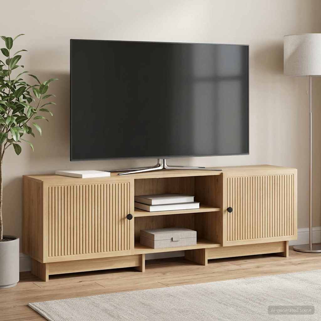TV Cabinet High Gloss White 150 x 31 x 50 cm Engineered Wood