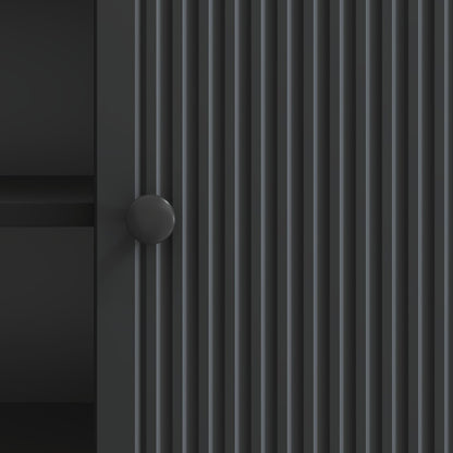 TV Cabinet 102 x 34.5 x 50 cm Black Engineered Wood