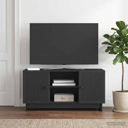 TV Cabinet 102 x 34.5 x 50 cm Black Engineered Wood