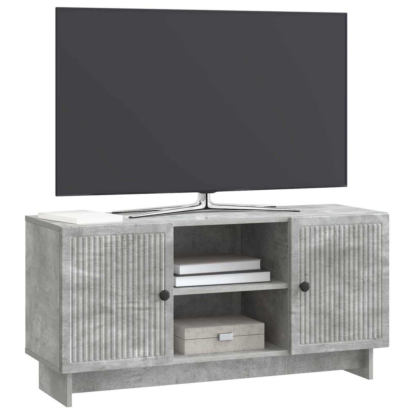 TV Cabinet 102 x 34.5 x 50 cm Concrete Grey Engineered Wood
