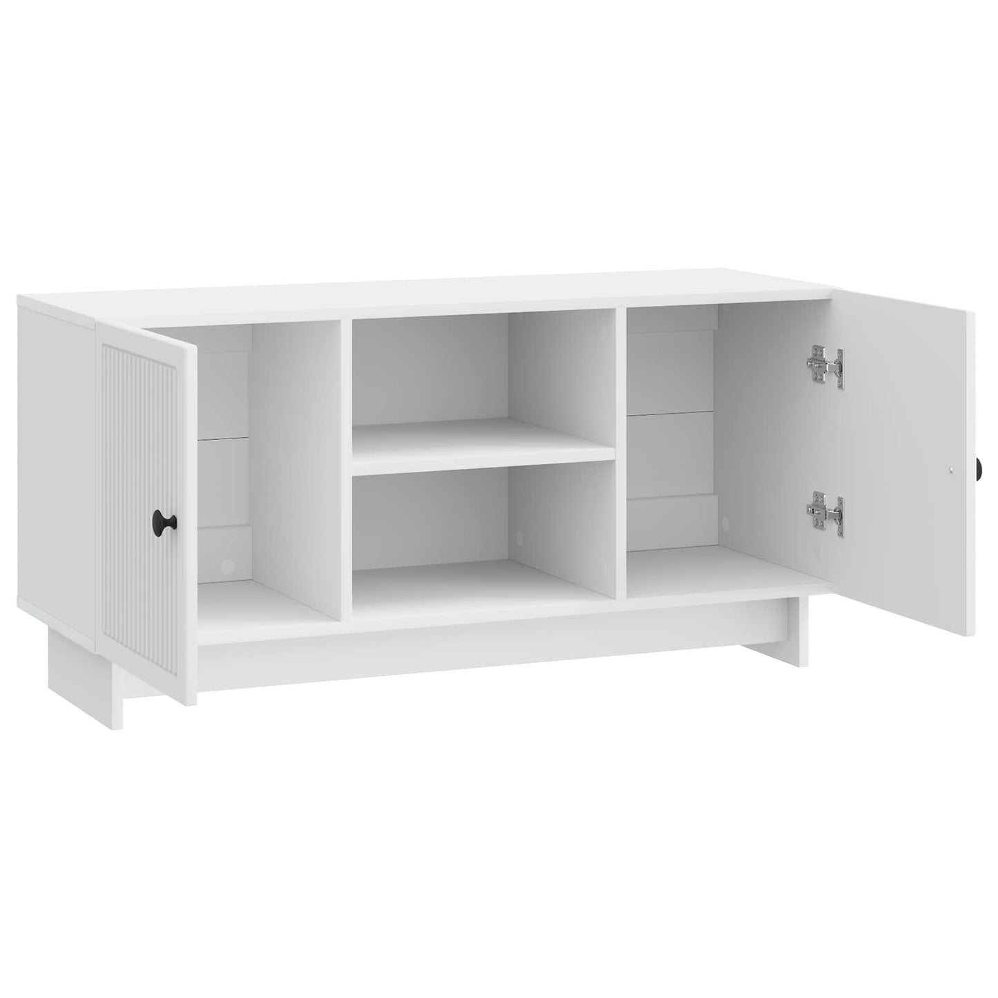 TV Cabinet 102 x 34.5 x 50 cm High Gloss White Engineered Wood