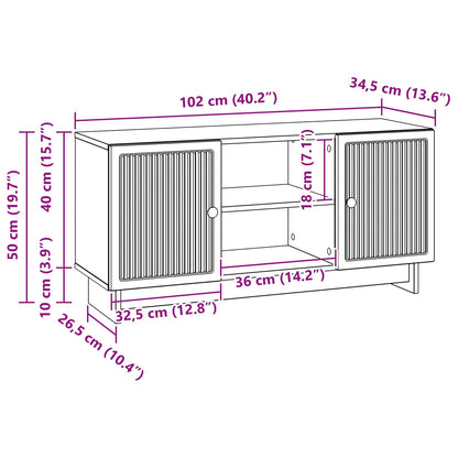 TV Cabinet 102 x 34.5 x 50 cm Old Wood Engineered Wood