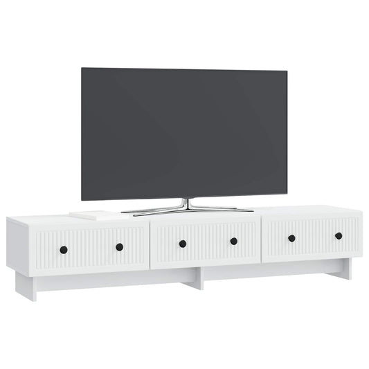 TV Cabinet with Drawer White 147 x 34.5 x 30 cm Engineered Wood