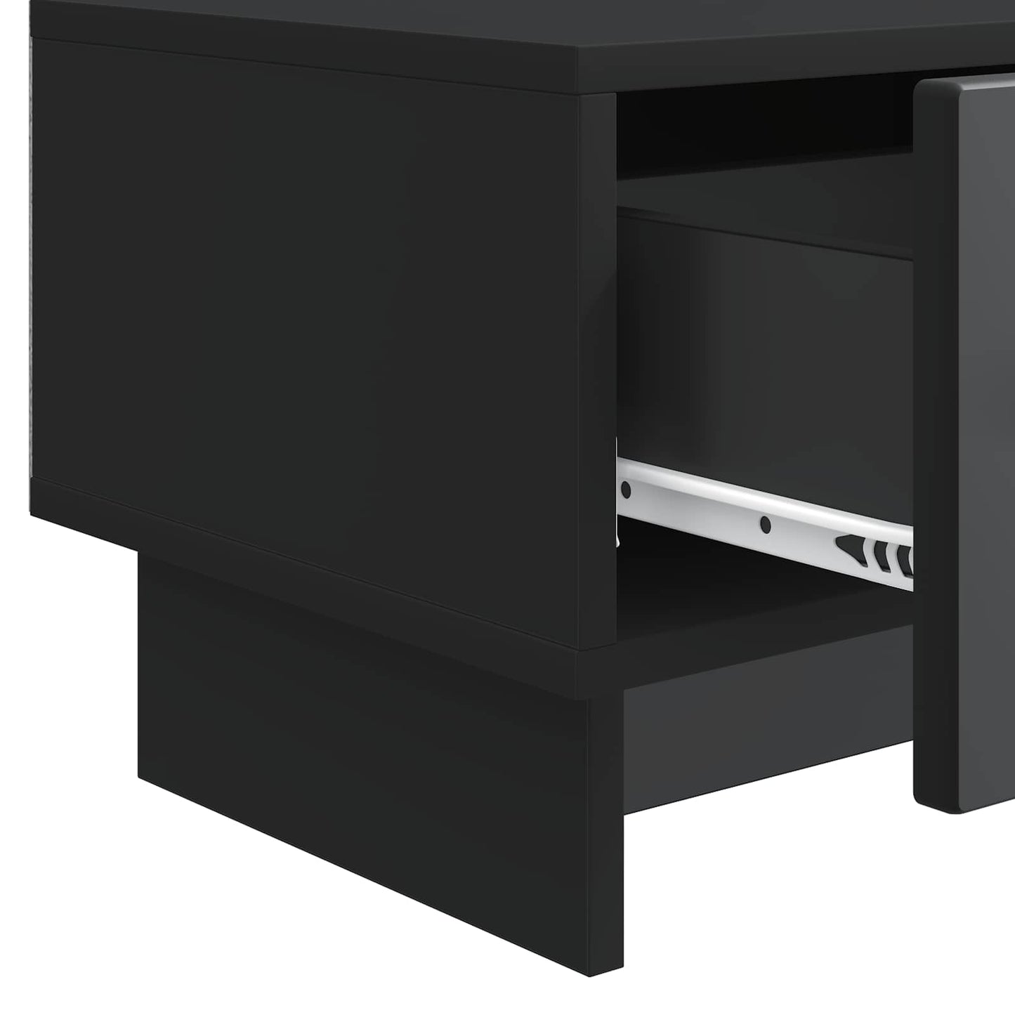 TV Cabinet with Drawer Black 147 x 34.5 x 30 cm Engineered Wood