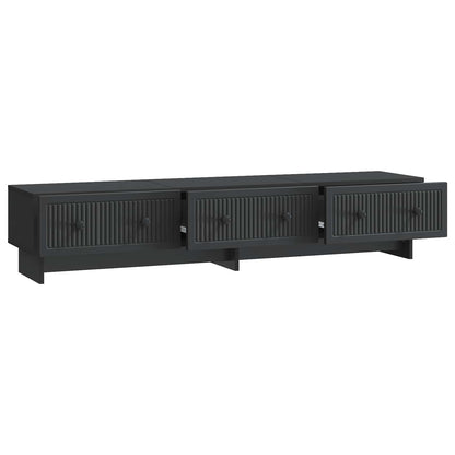 TV Cabinet with Drawer Black 147 x 34.5 x 30 cm Engineered Wood