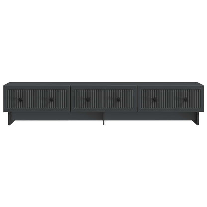 TV Cabinet with Drawer Black 147 x 34.5 x 30 cm Engineered Wood
