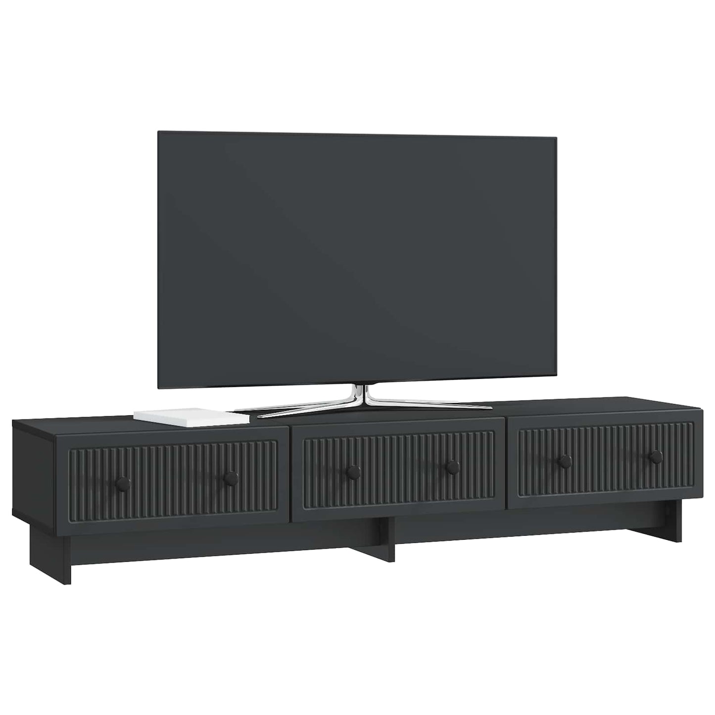 TV Cabinet with Drawer Black 147 x 34.5 x 30 cm Engineered Wood