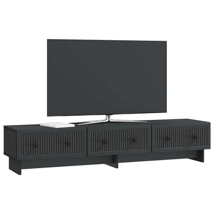 TV Cabinet with Drawer Black 147 x 34.5 x 30 cm Engineered Wood
