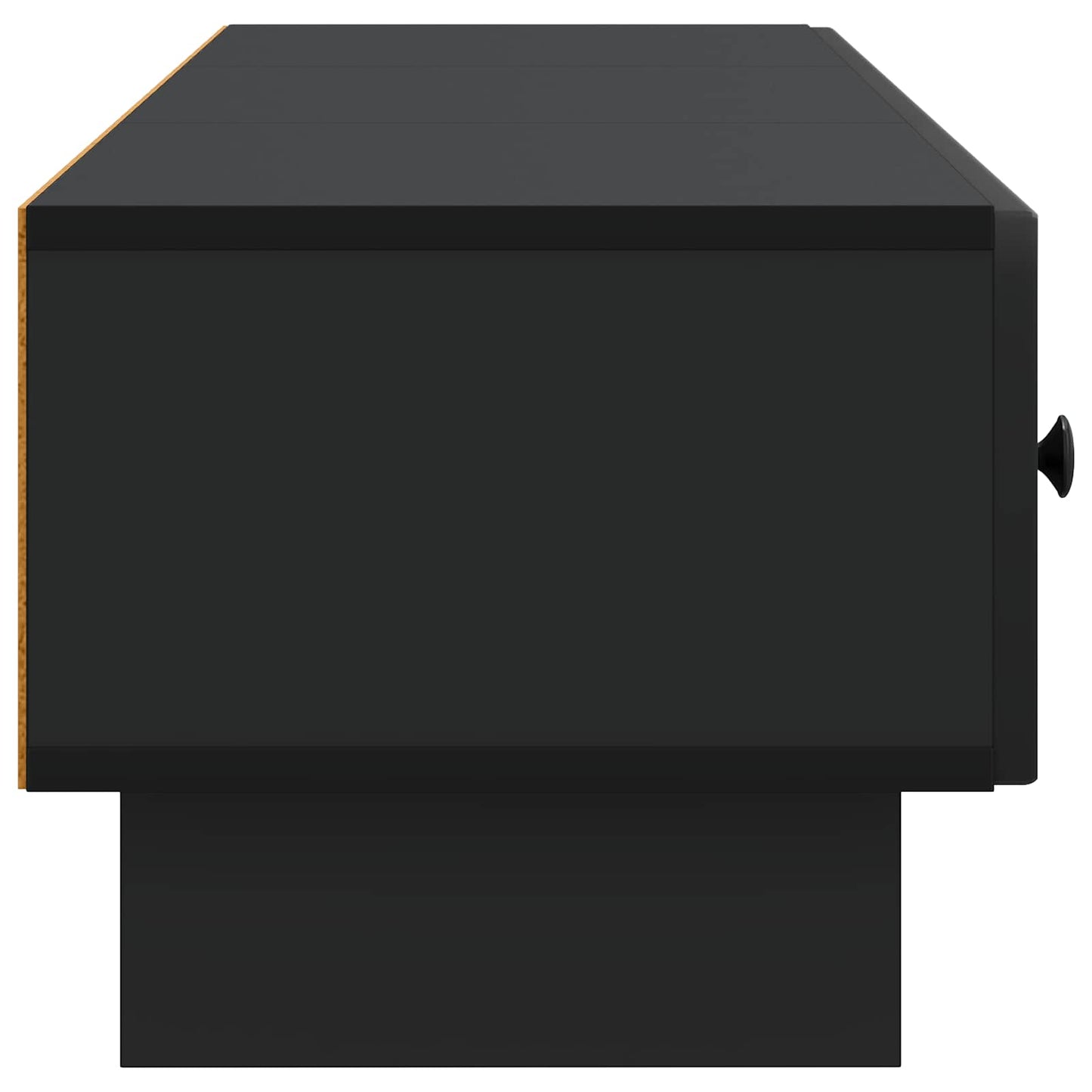TV Cabinet with Drawer Black 147 x 34.5 x 30 cm Engineered Wood