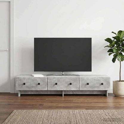 TV Cabinet Concrete Grey 147 x 34.5 x 30 cm Engineered Wood