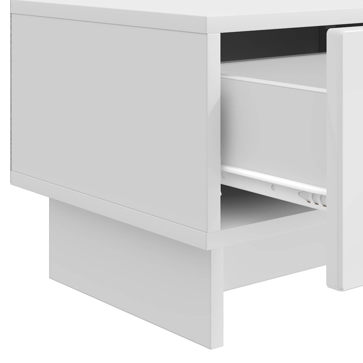 TV Cabinet 147 x 34.5 x 30 cm High Gloss White Engineered Wood