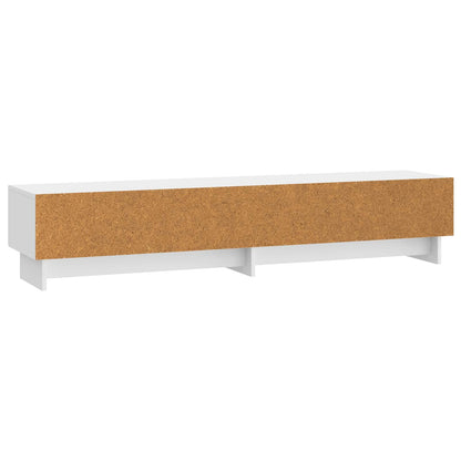 TV Cabinet 147 x 34.5 x 30 cm High Gloss White Engineered Wood