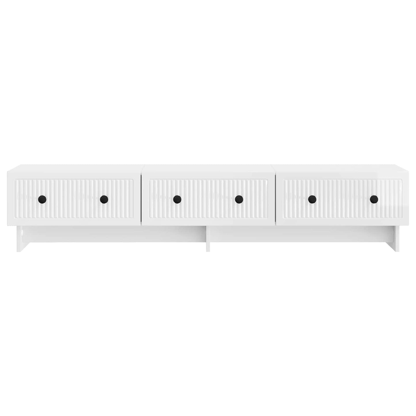 TV Cabinet 147 x 34.5 x 30 cm High Gloss White Engineered Wood