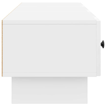 TV Cabinet 147 x 34.5 x 30 cm High Gloss White Engineered Wood