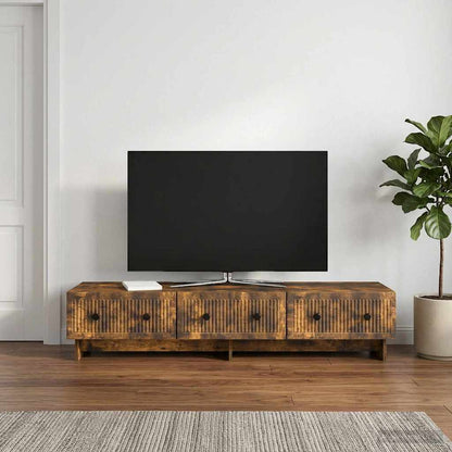 TV Cabinet Smoked Oak 147 x 34.5 x 30 cm Engineered Wood