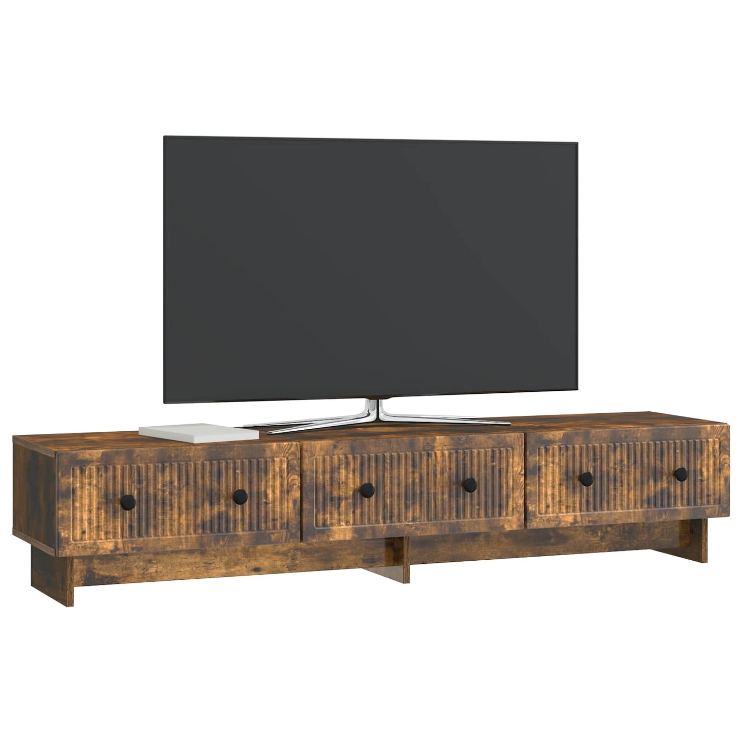 TV Cabinet Smoked Oak 147 x 34.5 x 30 cm Engineered Wood