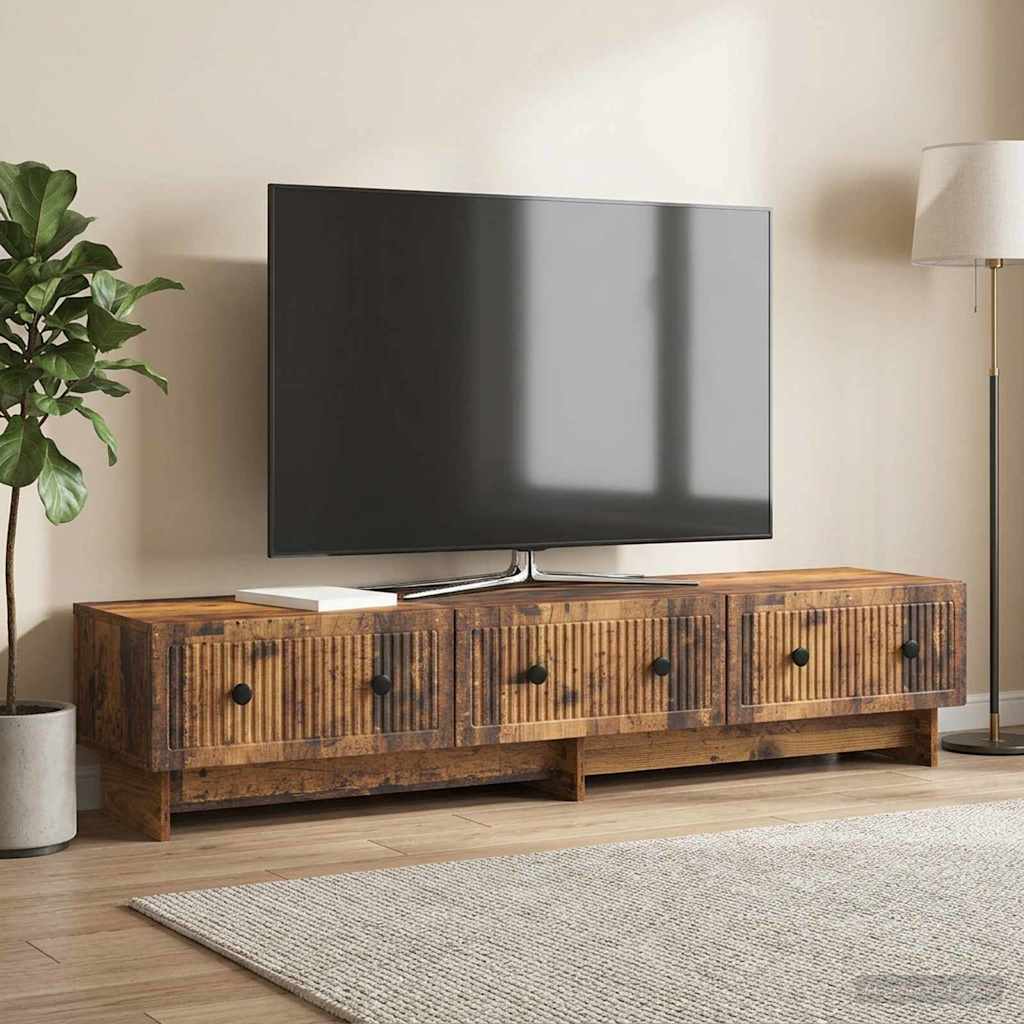 TV Cabinet Old Wood 147 x 34.5 x 30 cm Engineered Wood
