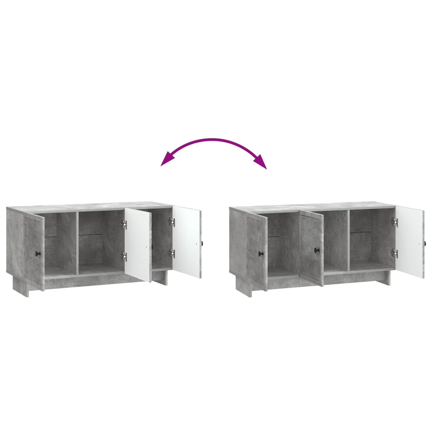 TV Cabinet 99 x 34.5 x 50 cm Concrete Grey Engineered Wood