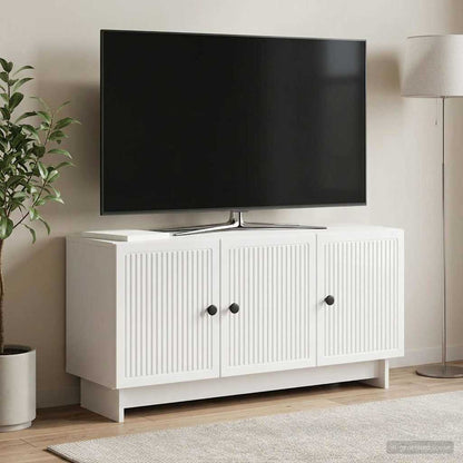 TV Cabinet High Gloss White 99 x 34.5 x 50 cm Engineered Wood