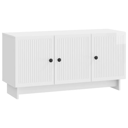 TV Cabinet High Gloss White 99 x 34.5 x 50 cm Engineered Wood