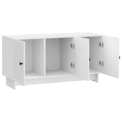 TV Cabinet High Gloss White 99 x 34.5 x 50 cm Engineered Wood