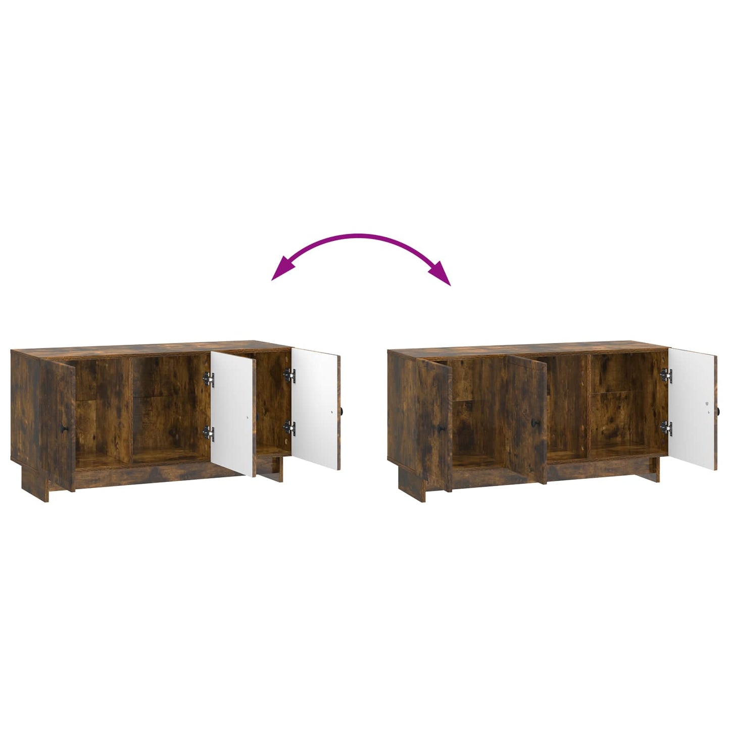 TV Cabinet 99 x 34.5 x 50 cm Smoked Oak Engineered Wood