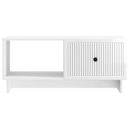 Coffee Table High Gloss White 90 x 50 x 40 cm Engineered Wood