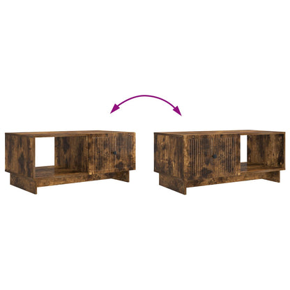 Coffee Table Smoked Oak 90 x 50 x 40 cm Engineered Wood