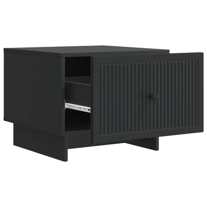Coffee Table with Drawer Black 49 x 50 x 40 cm Engineered Wood