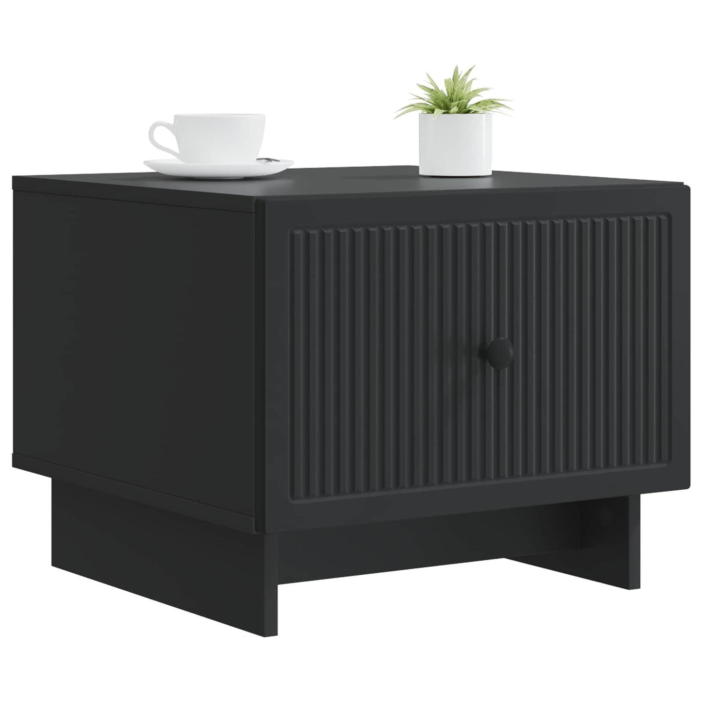 Coffee Table with Drawer Black 49 x 50 x 40 cm Engineered Wood
