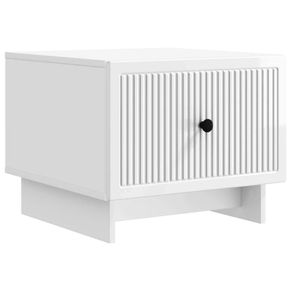 Coffee Table High Gloss White 49 x 50 x 40 cm Engineered Wood