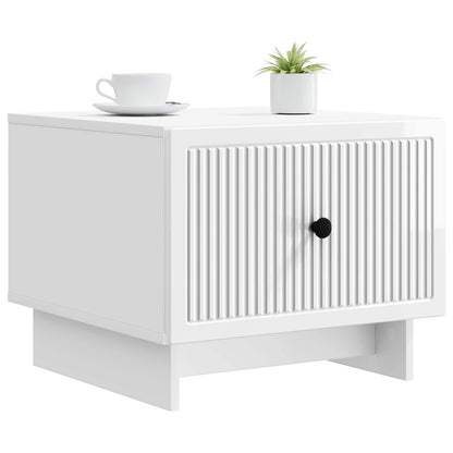Coffee Table High Gloss White 49 x 50 x 40 cm Engineered Wood