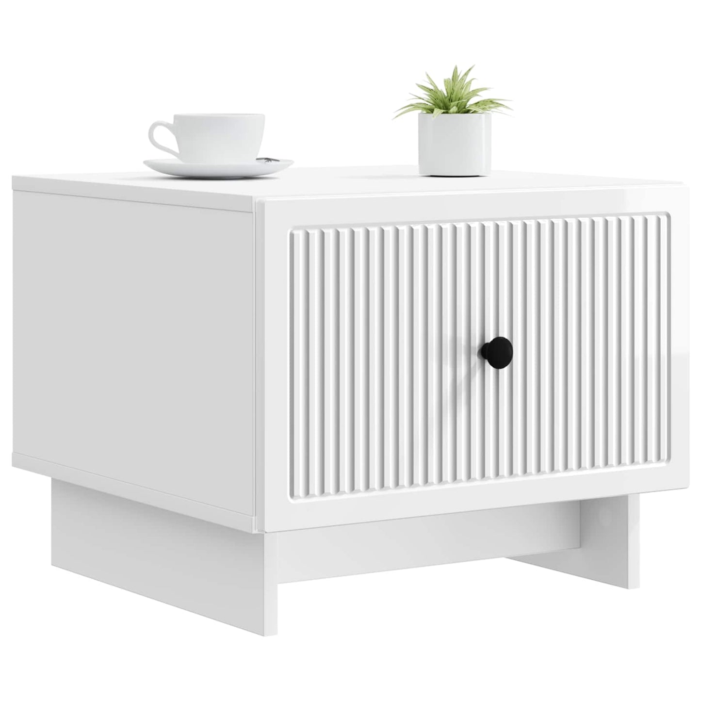 Coffee Table High Gloss White 49 x 50 x 40 cm Engineered Wood