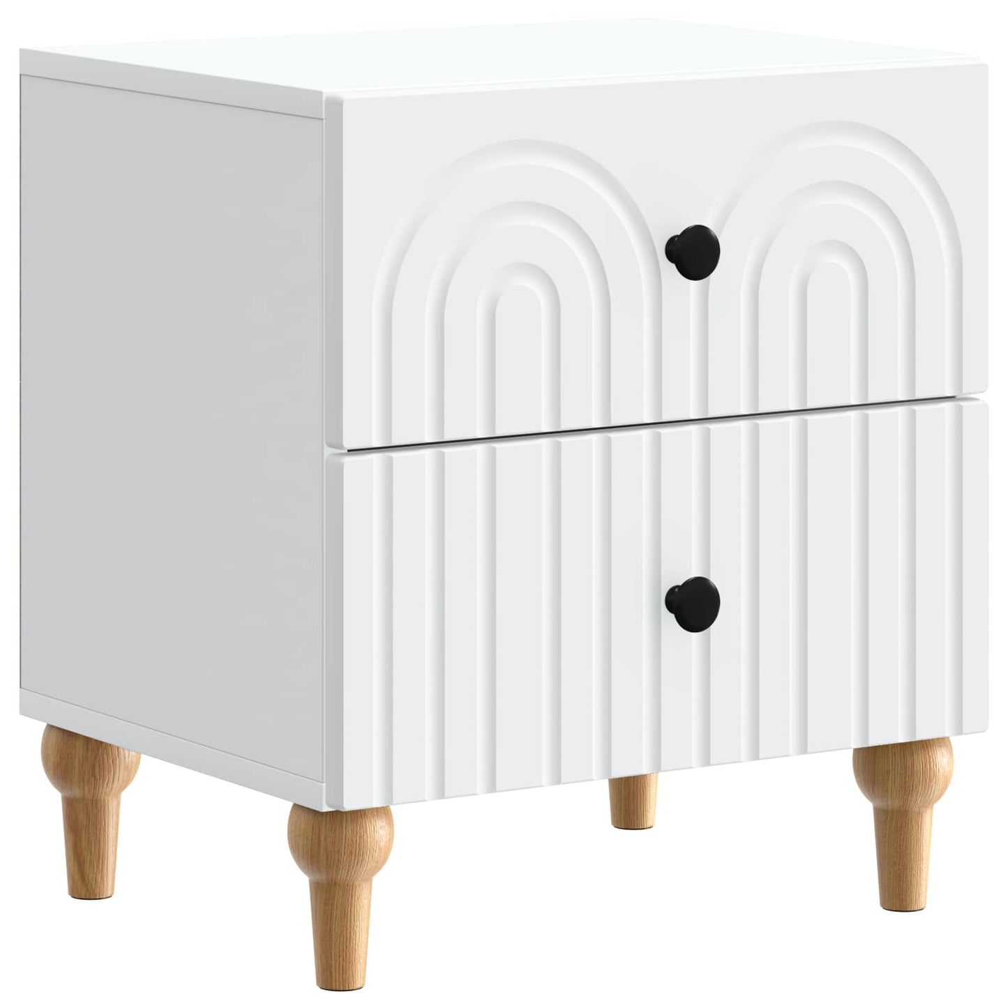 Bedside Cabinet 2 pcs White 43 x 34.5 x 48 cm Engineered Wood