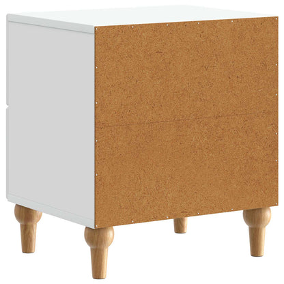 Bedside Cabinet 2 pcs White 43 x 34.5 x 48 cm Engineered Wood