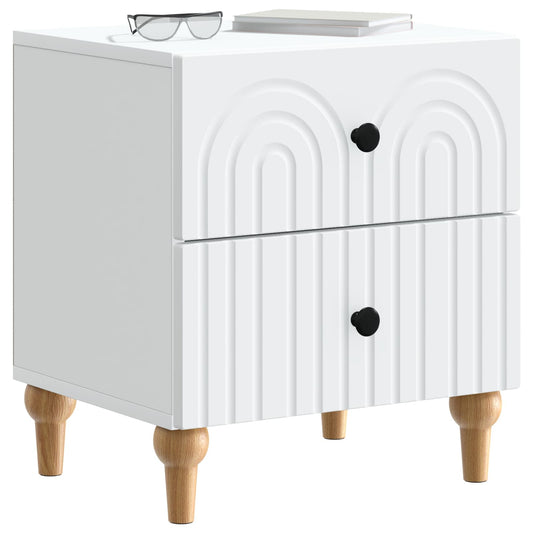 Bedside Cabinet 2 pcs White 43 x 34.5 x 48 cm Engineered Wood