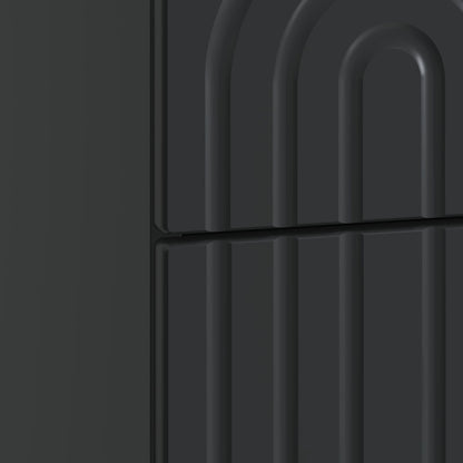 Bedside Cabinet Black 43 x 34.5 x 48 cm Engineered Wood
