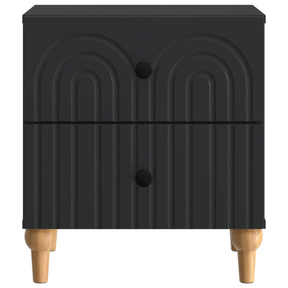 Bedside Cabinet Black 43 x 34.5 x 48 cm Engineered Wood