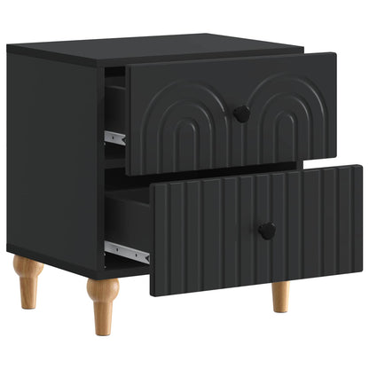 Bedside Cabinet 2 pcs Black 43 x 34.5 x 48 cm Engineered Wood