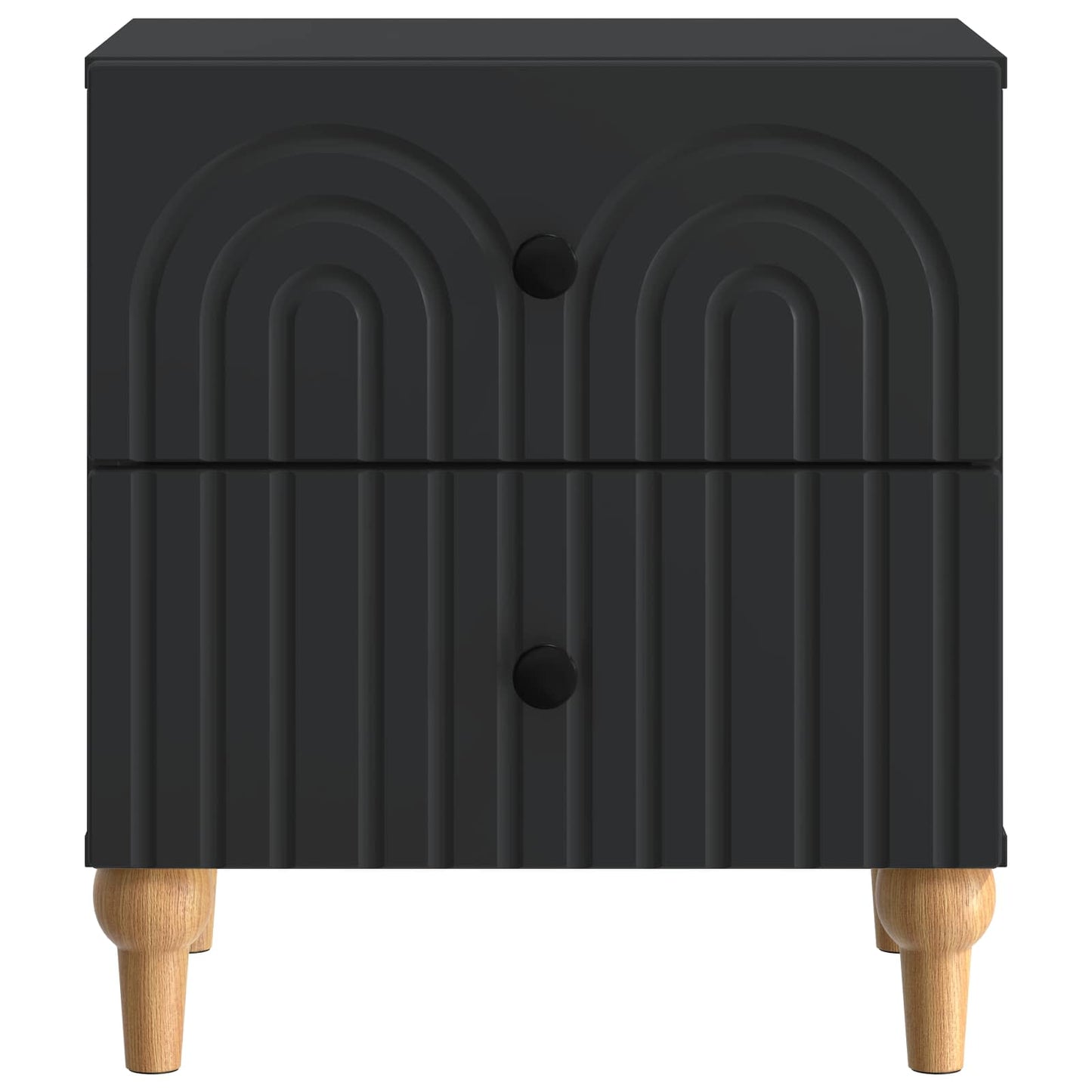 Bedside Cabinet 2 pcs Black 43 x 34.5 x 48 cm Engineered Wood