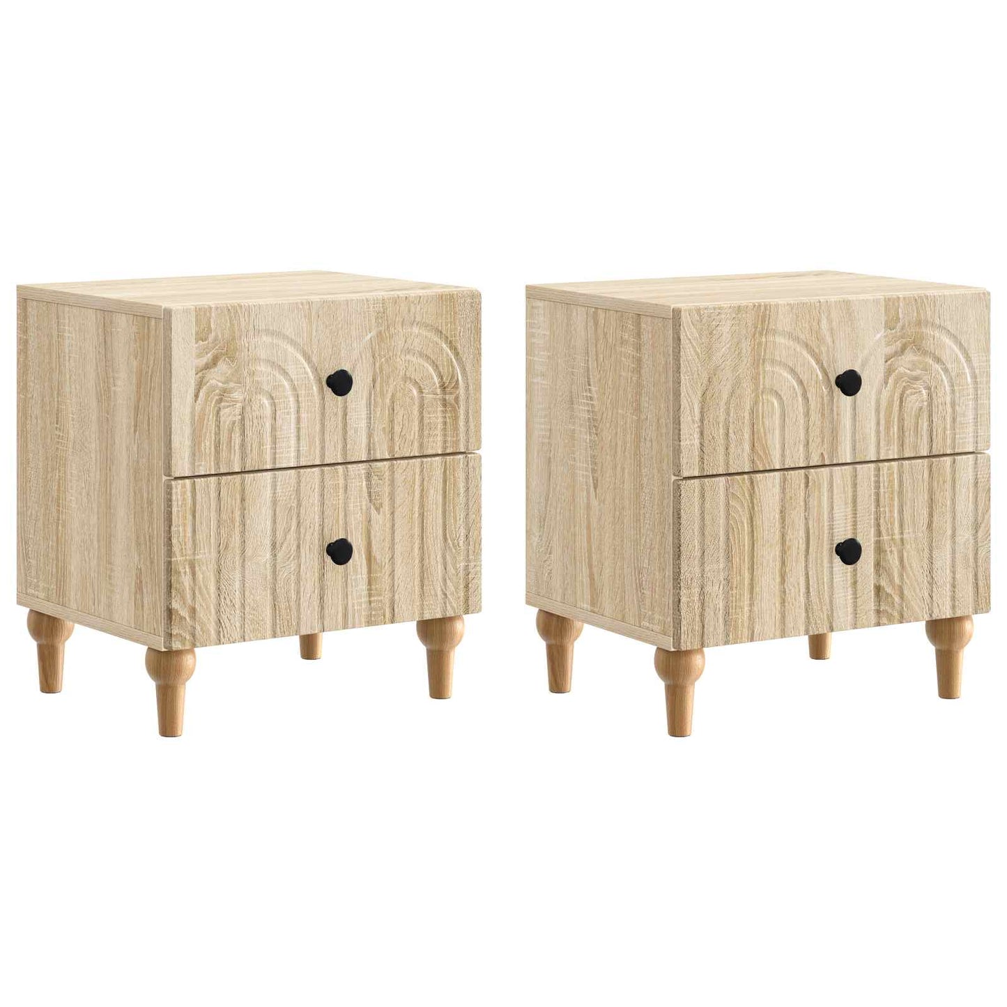 Bedside Cabinet 2 pcs Sonoma Oak 43 x 34.5 x 48 cm