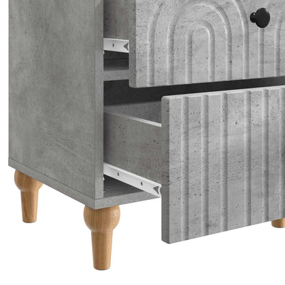 Bedside Cabinet Concrete Grey 43 x 34.5 x 48 cm Engineered Wood