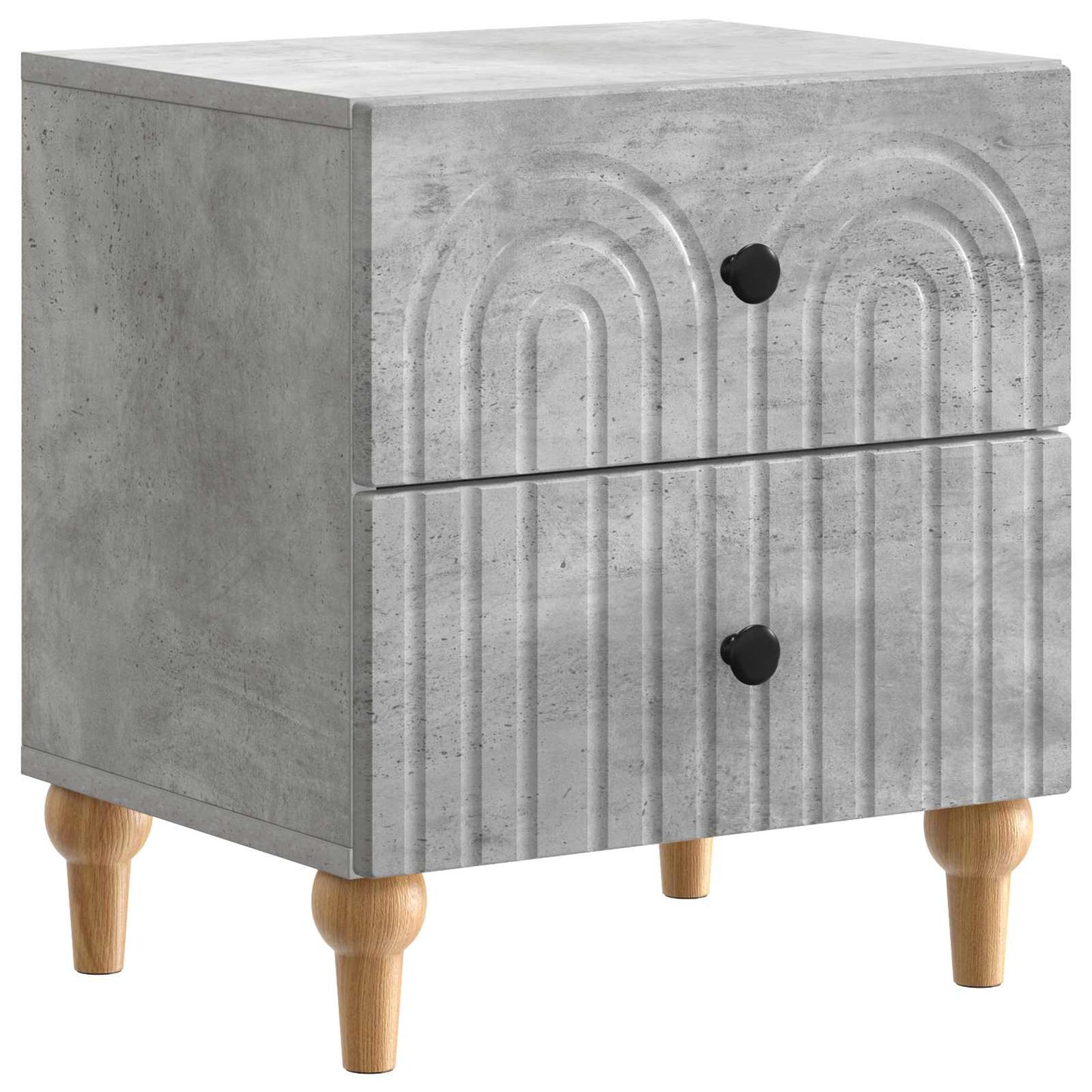 Bedside Cabinet Concrete Grey 43 x 34.5 x 48 cm Engineered Wood