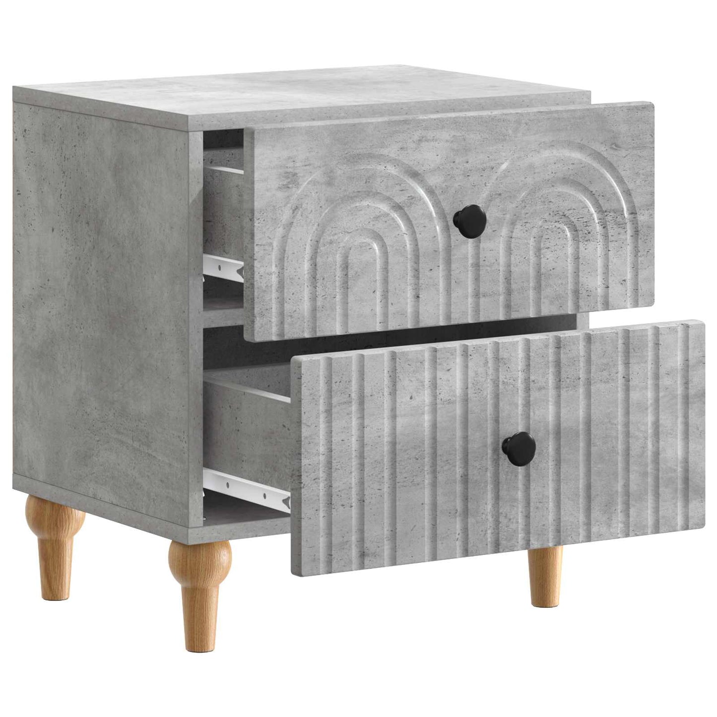 Bedside Cabinet Concrete Grey 43 x 34.5 x 48 cm Engineered Wood