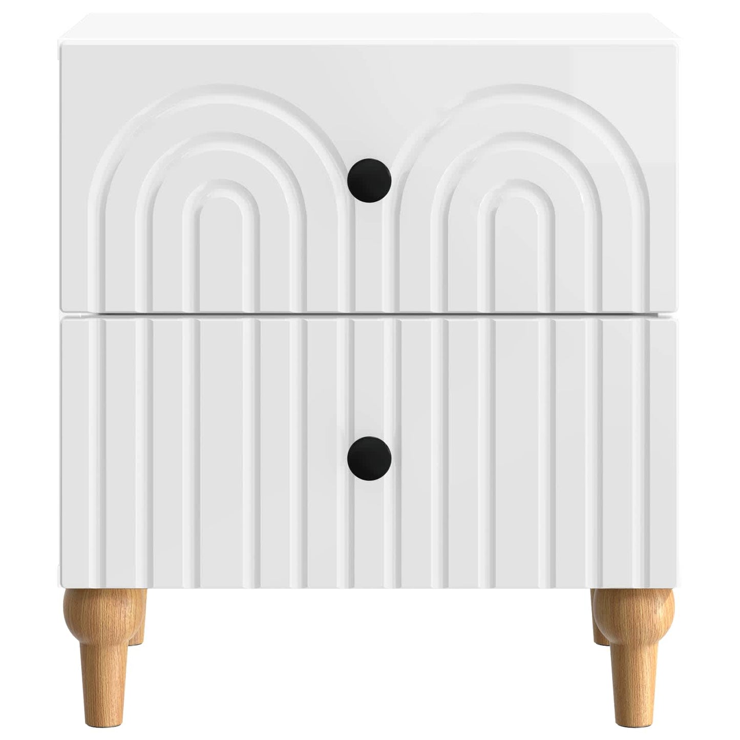 Bedside Cabinet with Drawer High Gloss White 43 x 34.5 x 48 cm