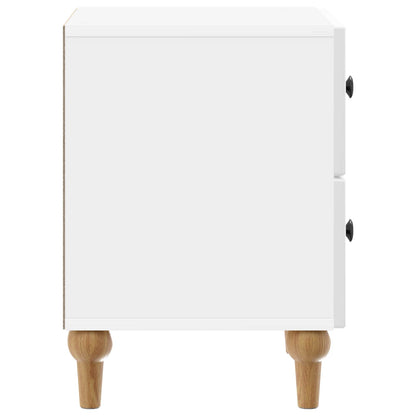 Bedside Cabinet with Drawer High Gloss White 43 x 34.5 x 48 cm