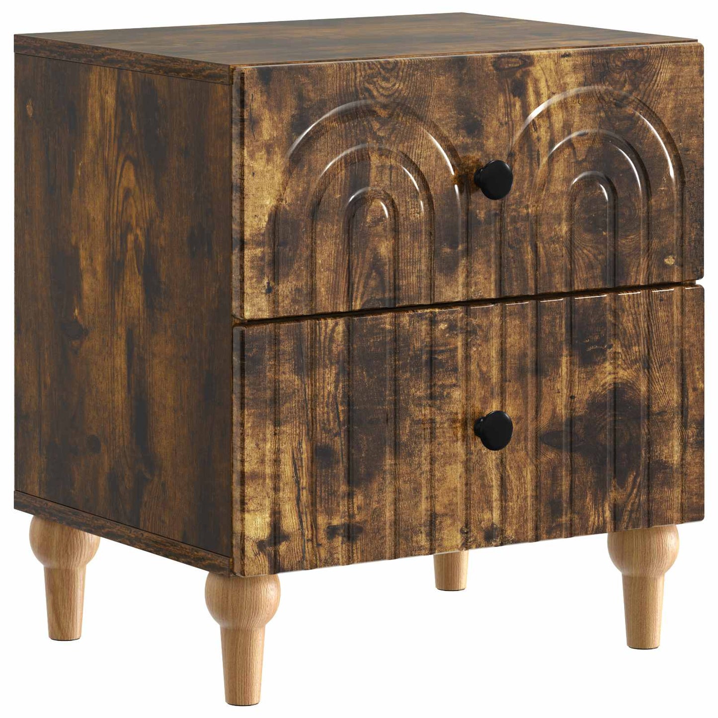 Bedside Cabinet 2 pcs Smoked Oak 43 x 34.5 x 48 cm