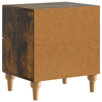 Bedside Cabinet with Drawer 2 pcs Smoked Oak 43 x 34.5 x 48 cm
