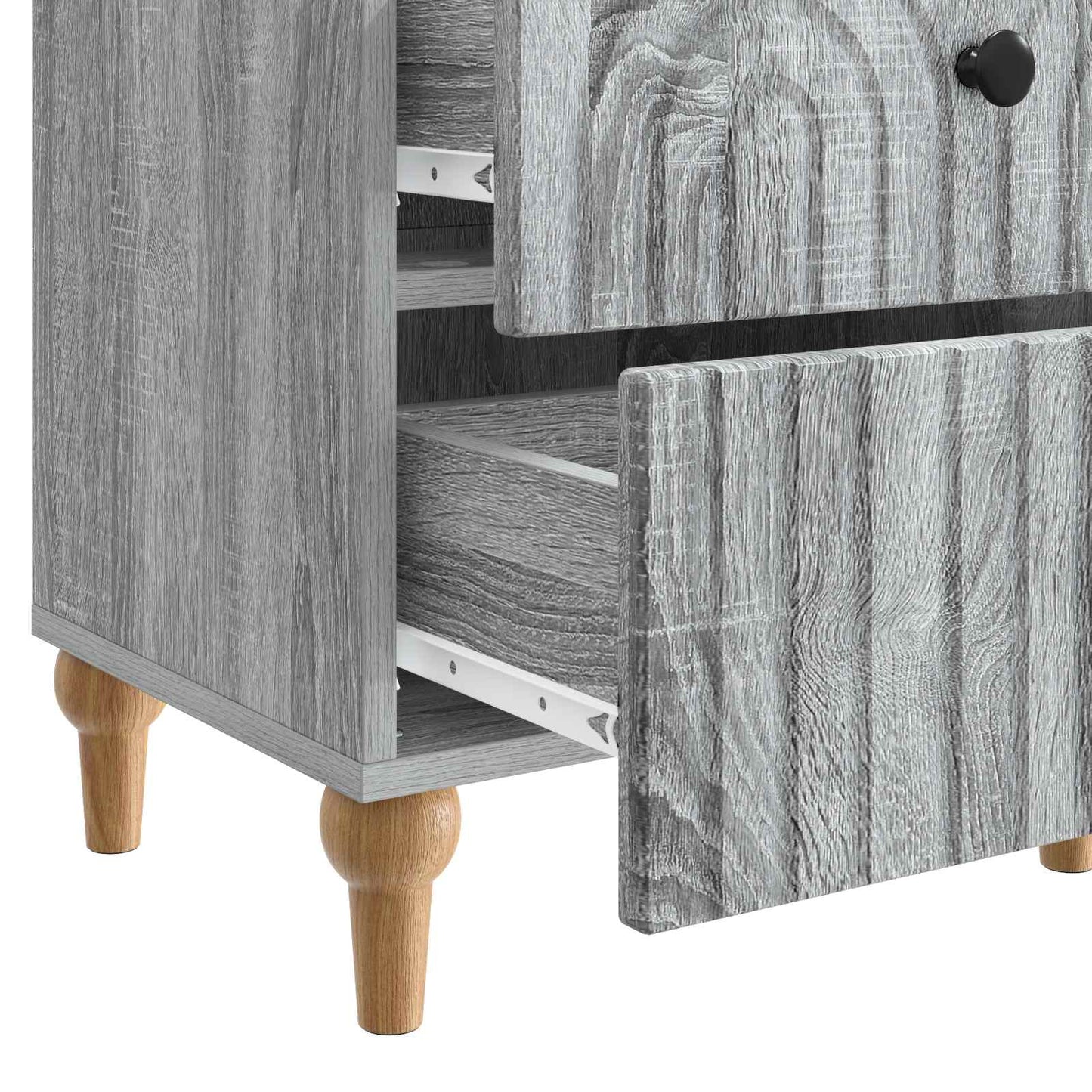 Bedside Cabinet with Drawer 2 pcs Grey Sonoma 43 x 34.5 x 48 cm